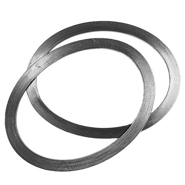 Manway Gasket, Spiral Wound, 12 in x 16 in x 1-1/4 in, 0.175 in thick, Elliptical, PK 2
